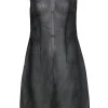 Donna Karan - Greenish Gray Sheer Long Silky Vest Sz 10