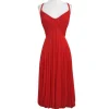 Donna Karan - Red Sleeveless Midi Dress Sz M