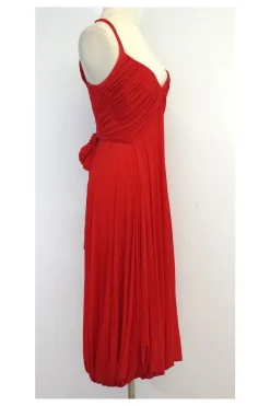 Donna Karan - Red Sleeveless Midi Dress Sz M