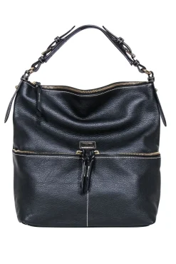 Dooney & Bourke - Black Pebbled Leather Large Shoulder Bag