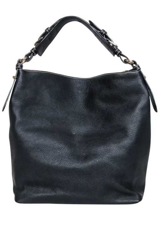 Dooney & Bourke - Black Pebbled Leather Large Shoulder Bag
