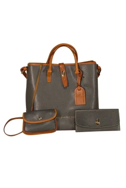 Dooney & Bourke - Grey Leather Large Shoulder Bag