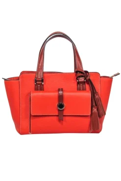 Dooney & Bourke - Orange Pebbled Leather Shoulder Bag