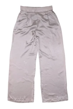 Drew - Beige Satin Wide Leg Pants Sz S