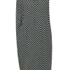 Dries Van Noten - Black & White Printed Draped Shift Dress w/ Accent Cord Sz 6