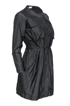 Dries Van Noten - Black Button-Up Shift Dress Sz 6
