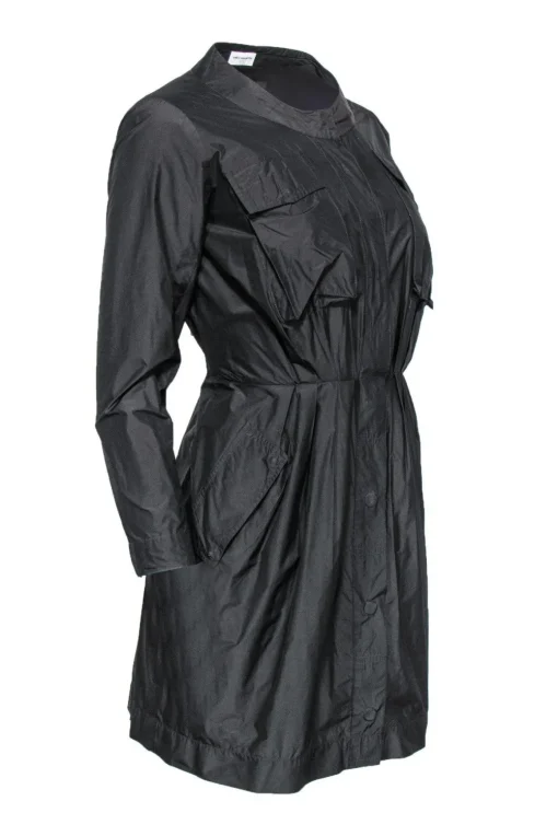 Dries Van Noten - Black Button-Up Shift Dress Sz 6