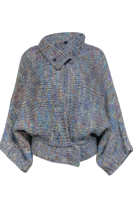 Dries Van Noten - Blue & green Multicolor Mix Knit Cardigan Sz M