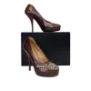 Dries Van Noten - Brown Leather Pumps w/ Silver Beading Sz 9