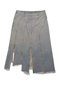 EB Denim - Light Wash Blue Deinm Slit Front 