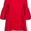 Edit - Red Bell Sleeve Shirt Sz XS