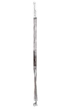 EF Collection - 14K White Gold Diamond Jumbo BAR MULTI CHAIN BRACELET