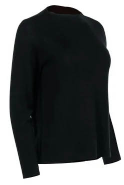 Eileen Fisher - Black & Tan Cotton & Silk Blend Sweater Sz SP