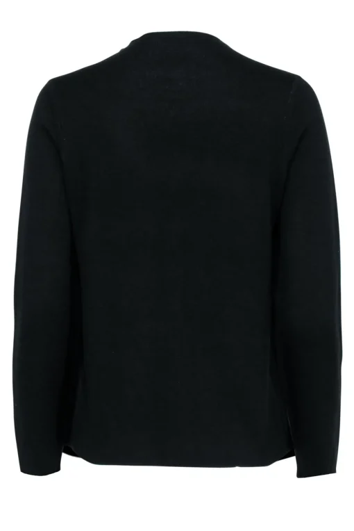 Eileen Fisher - Black & Tan Cotton & Silk Blend Sweater Sz SP