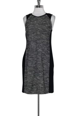 Eileen Fisher - Black & White Tweed Dress Sz S