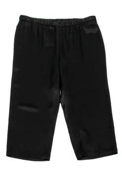 Eileen Fisher - Black Silk Cropped Pants Sz PL