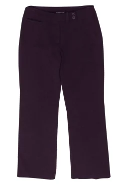 Eileen Fisher - Eggplant Straight Leg Cropped Trousers Sz PP