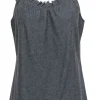 Eileen Fisher - Gray Wool Blend Ruffled Camisole Sz S