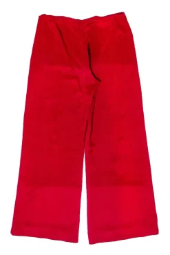 Eileen Fisher - Red Wide Leg Silk Dress Pants Sz S
