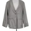 Eileen Fisher - Silver Linen Shawl Collar Jacket Sz M