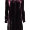Eileen Fisher - Wine Velvet Dress w/ Front Buttons Sz S