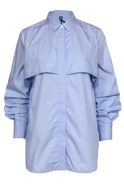 Eleventy - Blue & White Striped Button Down Top Sz 4