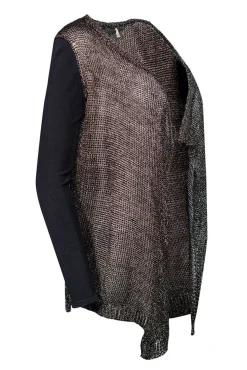 Elie Tahari - Black & Gold Cardigan Sz XS