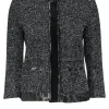 Elie Tahari - Black & Grey Tweed & Leopard Print Jacket Sz 2