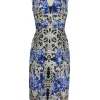 Elie Tahari - Blue & White Lace Print Dress Sz 8