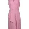 Elie Tahari - Blush Pink Asymmetrical Ruffled Fit & Flare Dress Sz 6