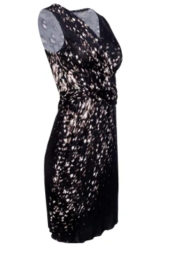 Elie Tahari - Brown & White Print Dress Sz XS