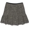 Elie Tahari - Brown Tweed Pleated Skirt Sz 12