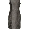 Elie Tahari - Gunmetal Textured Dress Sz 8