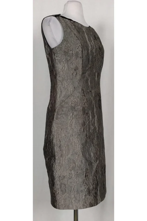 Elie Tahari - Gunmetal Textured Dress Sz 8