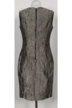 Elie Tahari - Gunmetal Textured Dress Sz 8