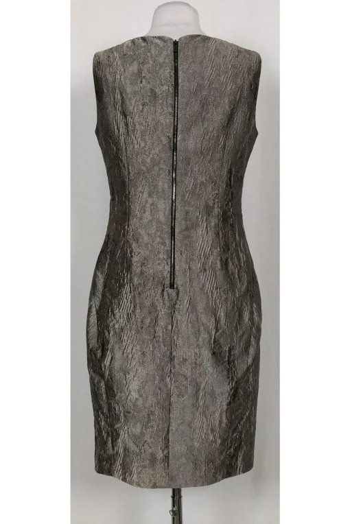 Elie Tahari - Gunmetal Textured Dress Sz 8