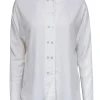 Elie Tahari - Ivory Crepe Snap-Up Blouse Sz S