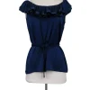 Elie Tahari - Navy Off-the-Shoulder Top Sz M