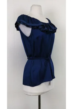 Elie Tahari - Navy Off-the-Shoulder Top Sz M