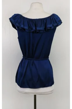 Elie Tahari - Navy Off-the-Shoulder Top Sz M