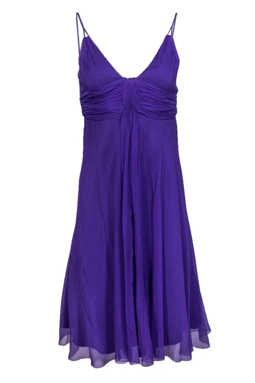 Elie Tahari - Purple Empire Waist Cocktail Dress Sz 6