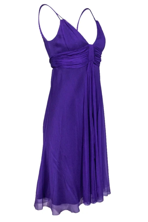 Elie Tahari - Purple Empire Waist Cocktail Dress Sz 6