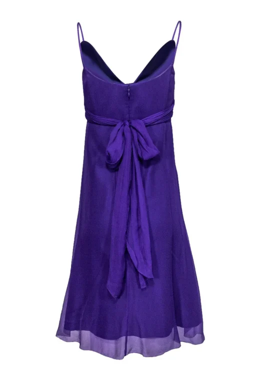 Elie Tahari - Purple Empire Waist Cocktail Dress Sz 6