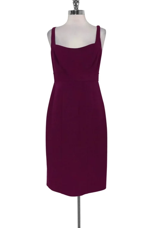 Elie Tahari - Purple Stretch Sheath Dress Sz 8