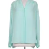 Elie Tahari - Turquoise Silk Blouse Sz M