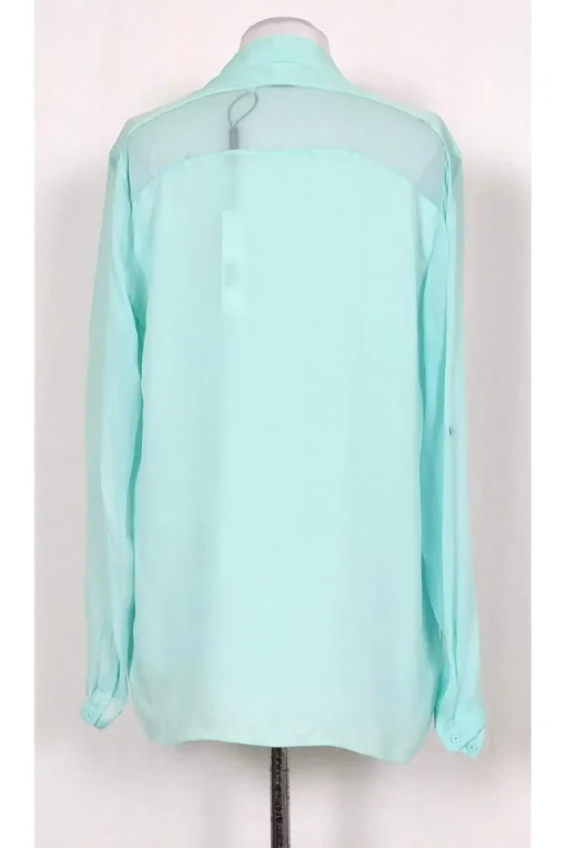 Elie Tahari - Turquoise Silk Blouse Sz M