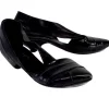 Elisanero - Black Leather Pointed Toe Low Heels Sz 6.5