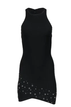 Elizabeth & James - Black Bodycon Dress w/ Grommet Details Sz 0