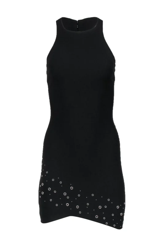Elizabeth & James - Black Bodycon Dress w/ Grommet Details Sz 0