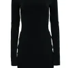 Elizabeth & James - Black Long Sleeve Bodycon Dress w/ Mesh Back Sz M